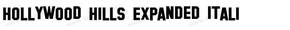 Hollywood Hills Expanded Italic字体转换